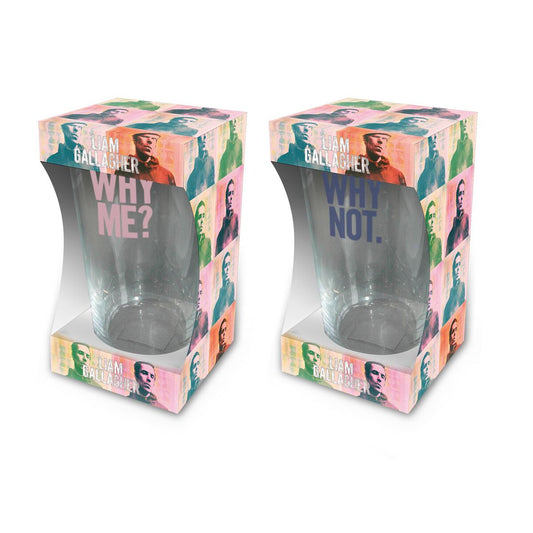 Why Me? Why Not. Pint Glasses