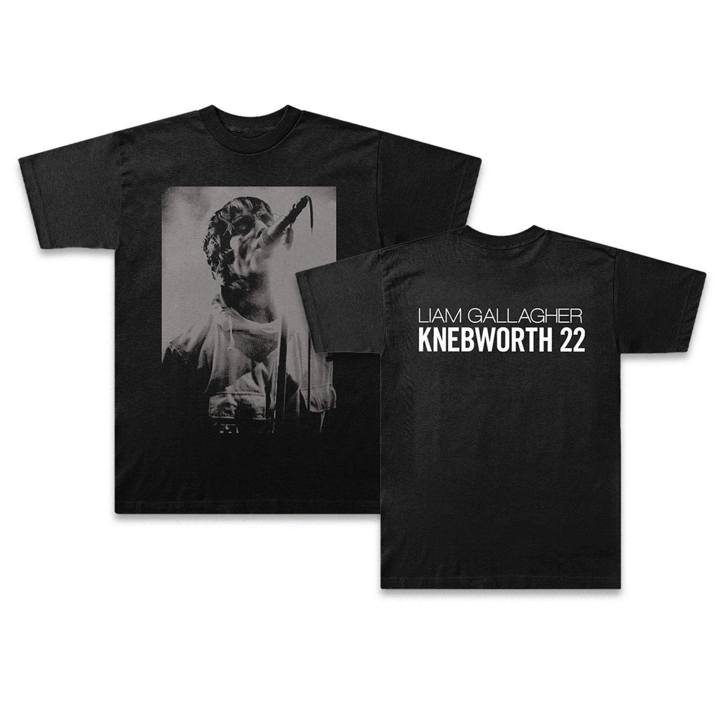 Knebworth 22 Live Photo T-Shirt Black