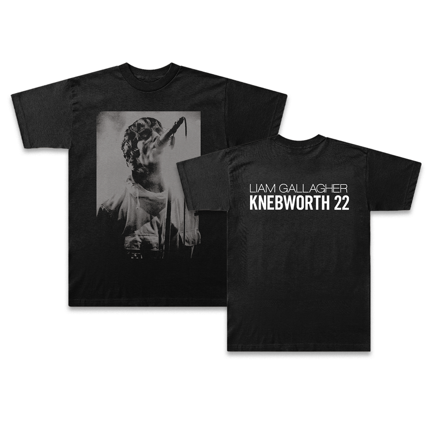 Knebworth 22 Live Photo T-Shirt Black