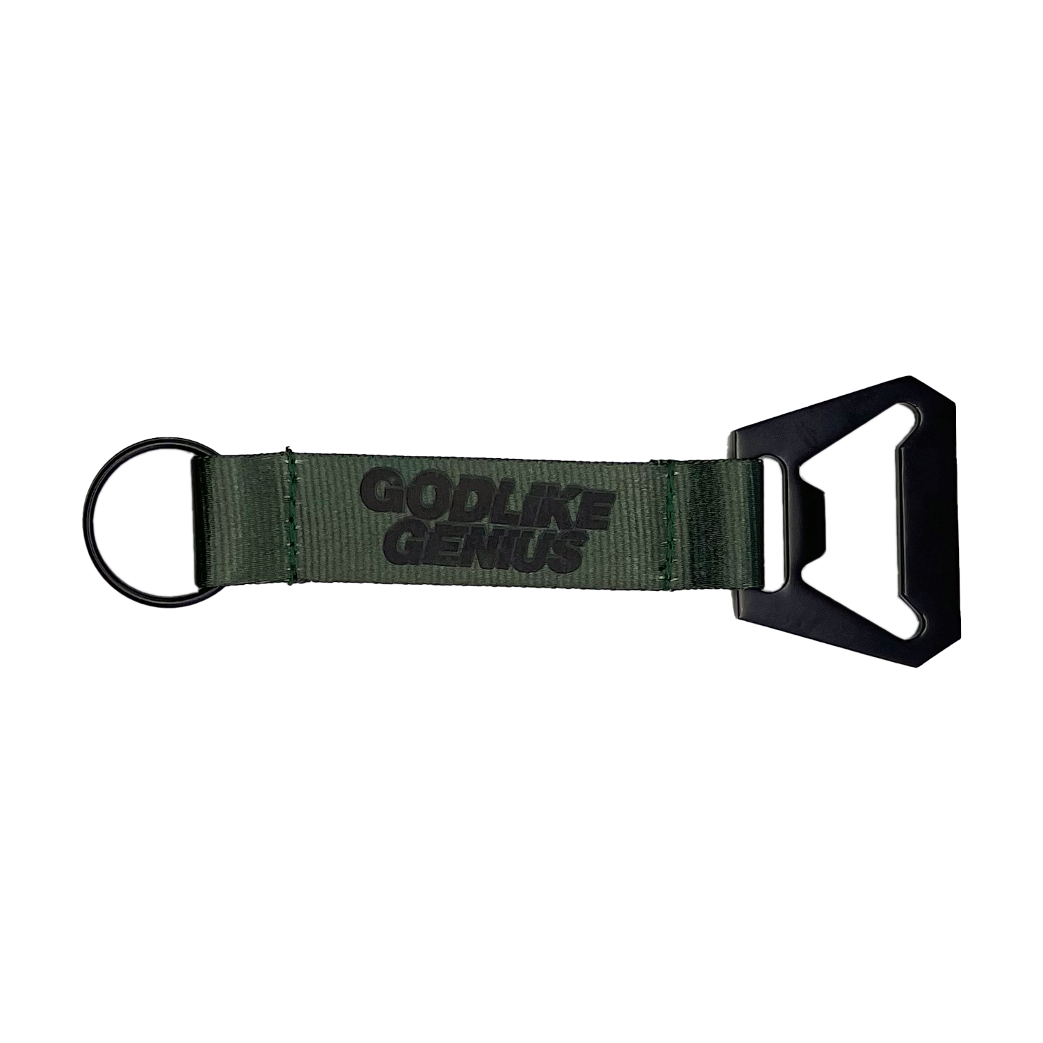 Godlike Genius Bottle Opener Keyring Green